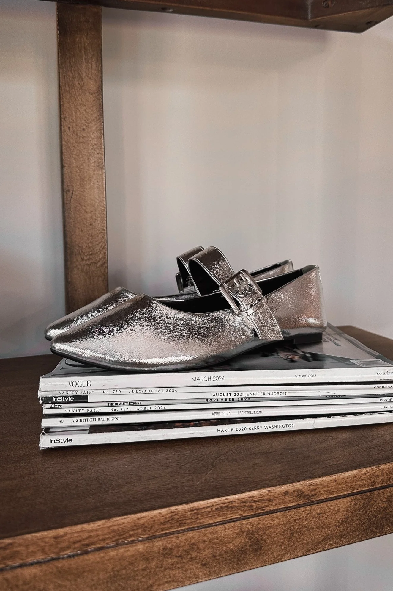 BC Footwear by Seychelles Spinning Around Silver Metallic Ballet Flats - Image 3