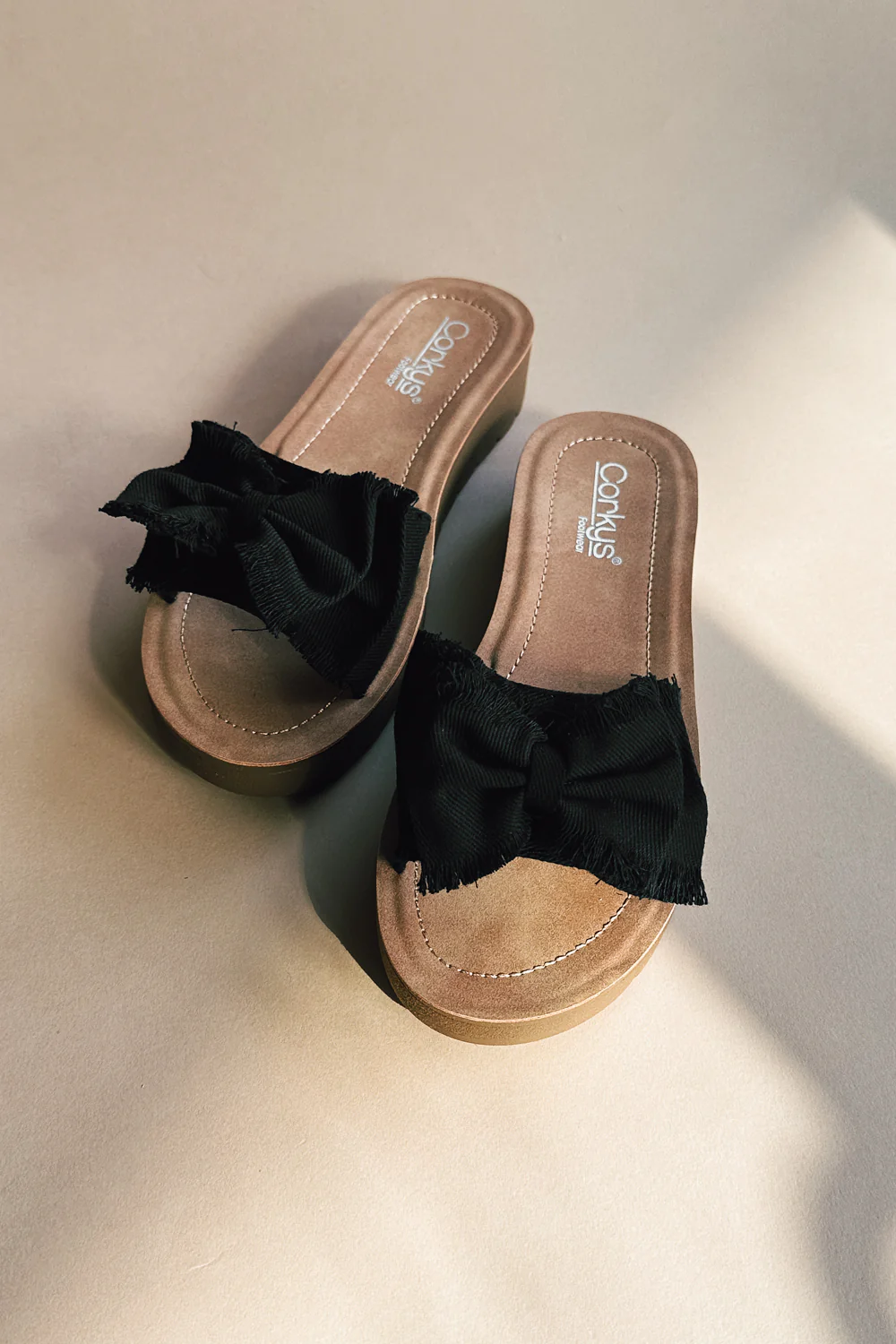 Corkys Spray Tan Black Combo Canvas Sandal - Image 6