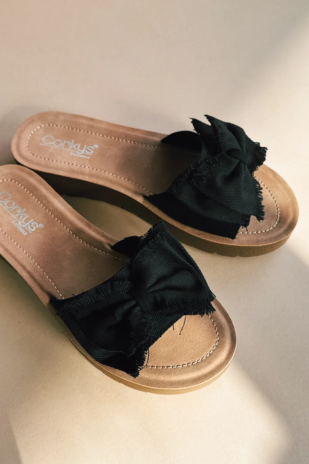Corkys Spray Tan Black Combo Canvas Sandal - Image 8