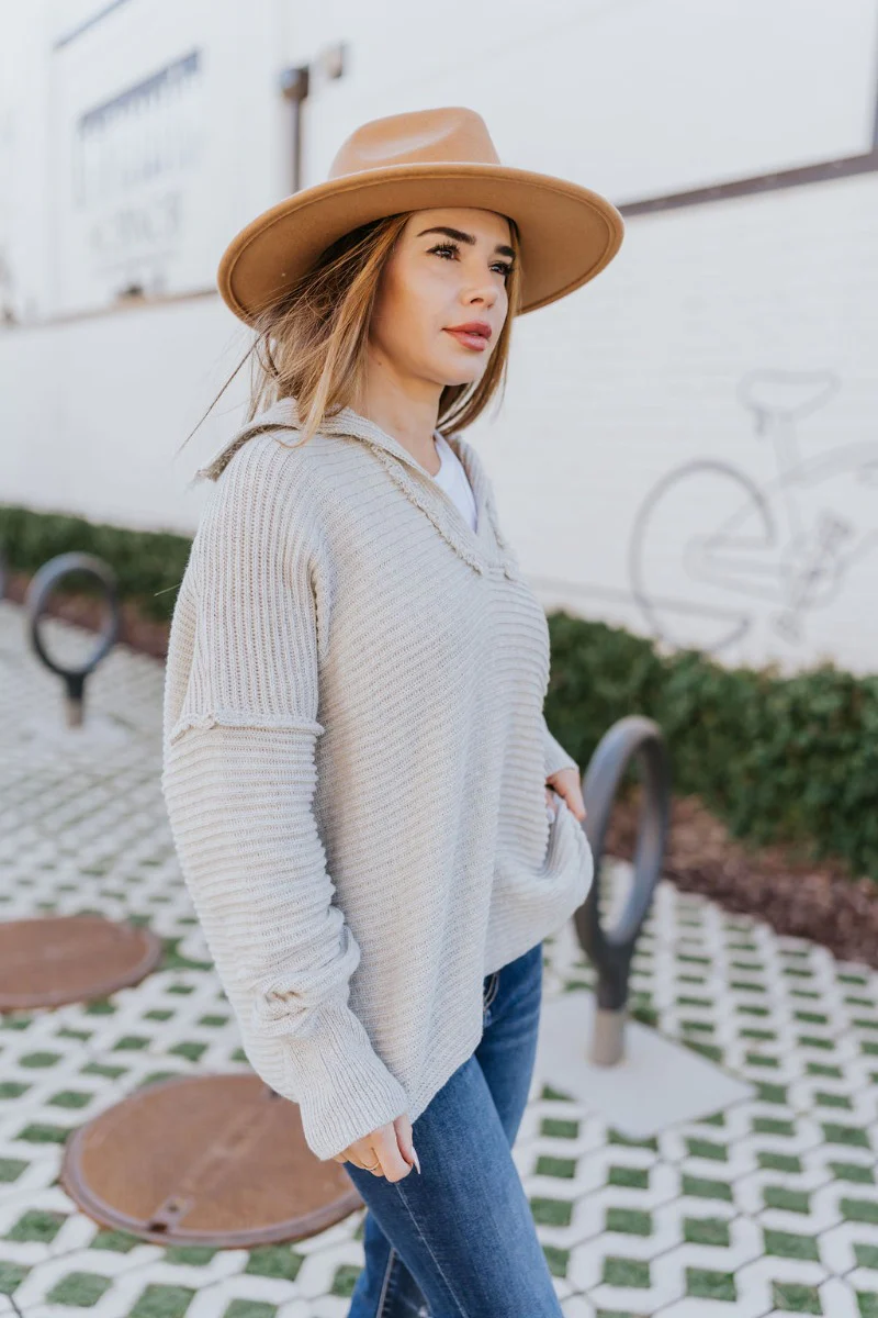 Stand Out Sweater in Grey - Image 5