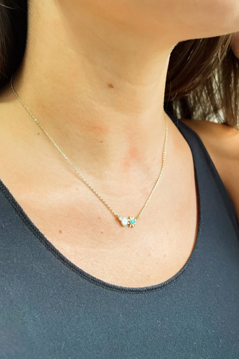 Starburst Necklace in Turquoise