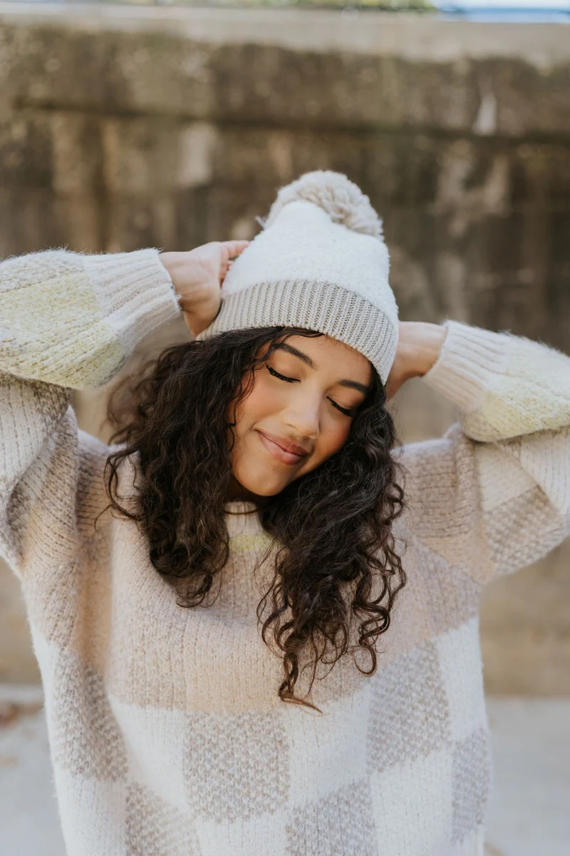 Stay Cozy Beanie in Ivory - Image 2