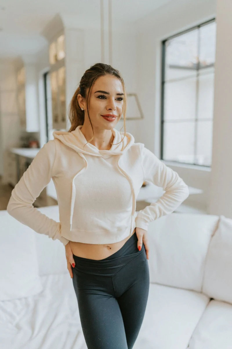 Stay With Me Cropped Hoodie - Image 3