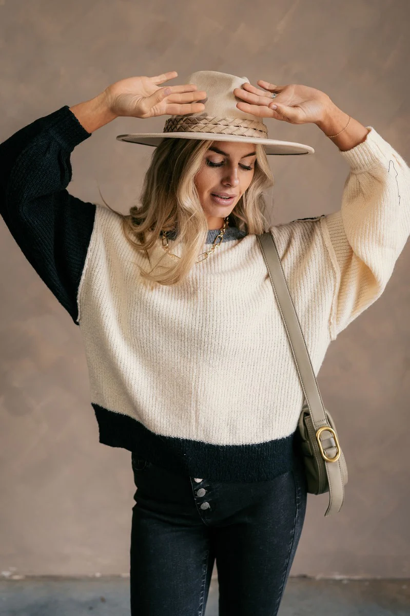 Stella Cream Multi Long Sleeve Sweater - Image 3