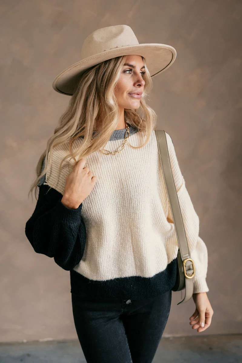 Stella Cream Multi Long Sleeve Sweater - Image 5