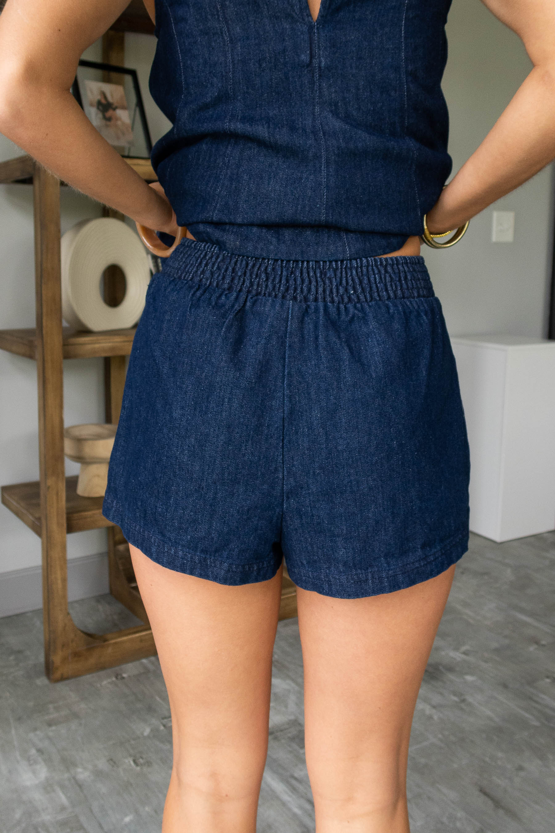 Stella Dark Denim Shorts - Image 4