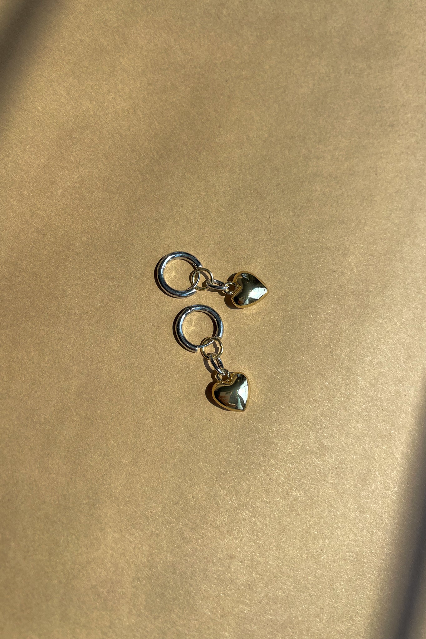 Stella Silver & Gold Heart Dangle Earring - Image 2