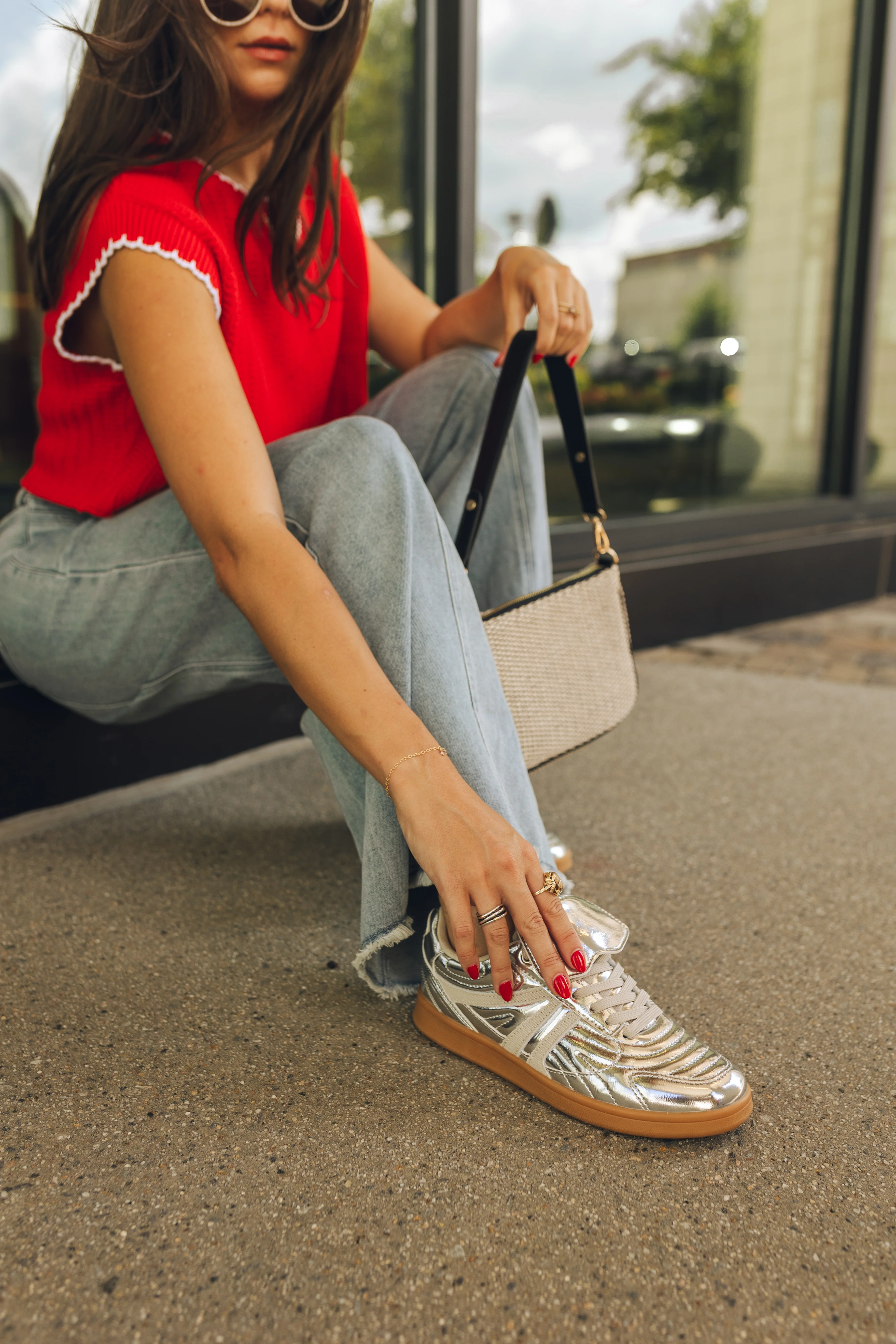 Steve Madden Madrid Silver Sneakers