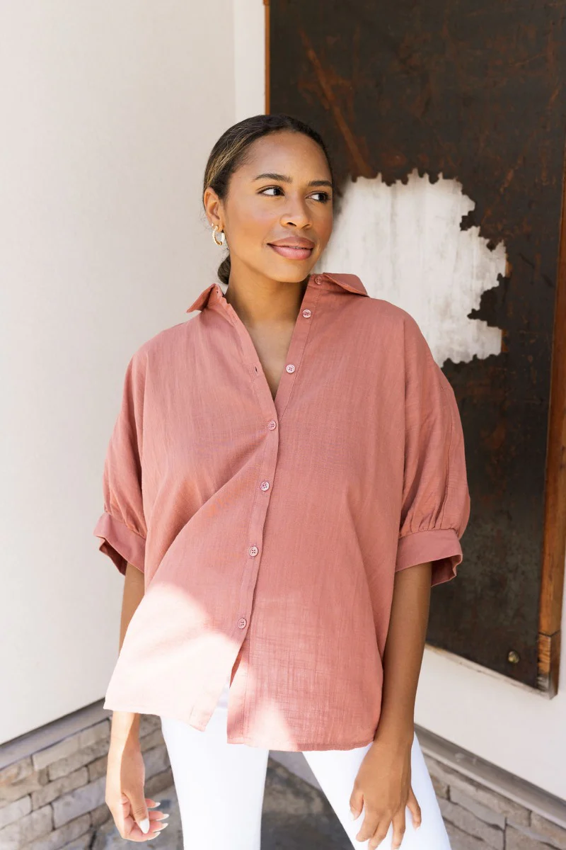 Summer Chapter Top In Rose - Image 2
