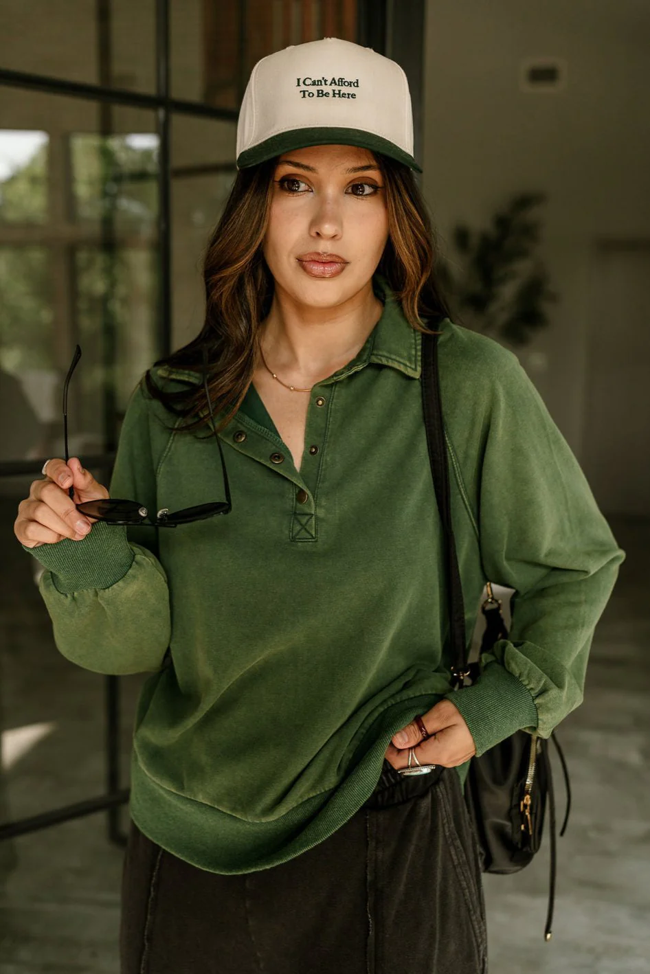 Margot Quarter Button Up Sweatshirt