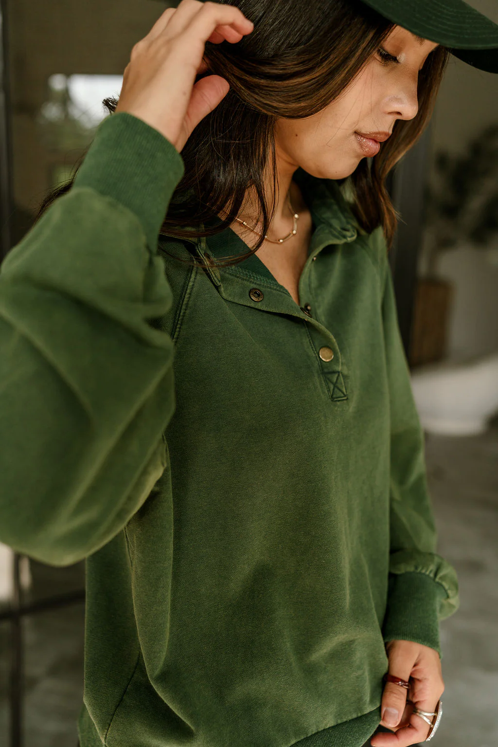 Margot Quarter Button Up Sweatshirt - Image 4