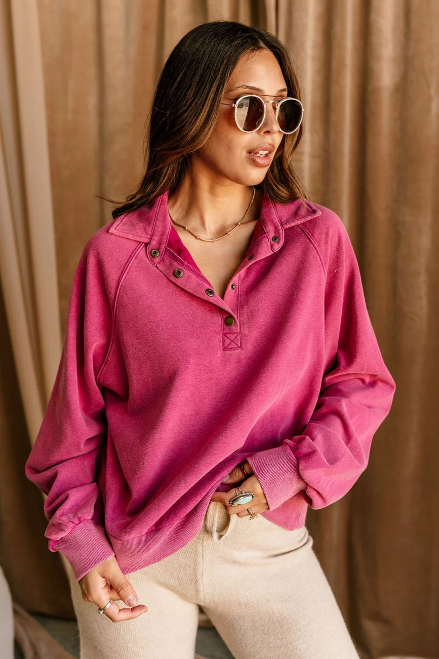 Margot Quarter Button Up Sweatshirt - Image 8