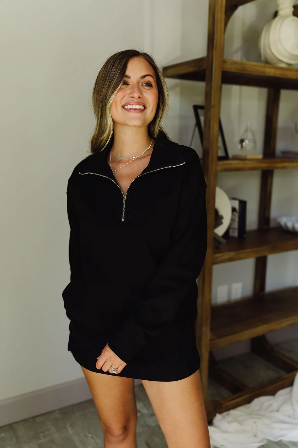 Karla Quarter Zip-Up Long Sleeve Sweatshirt - Image 9
