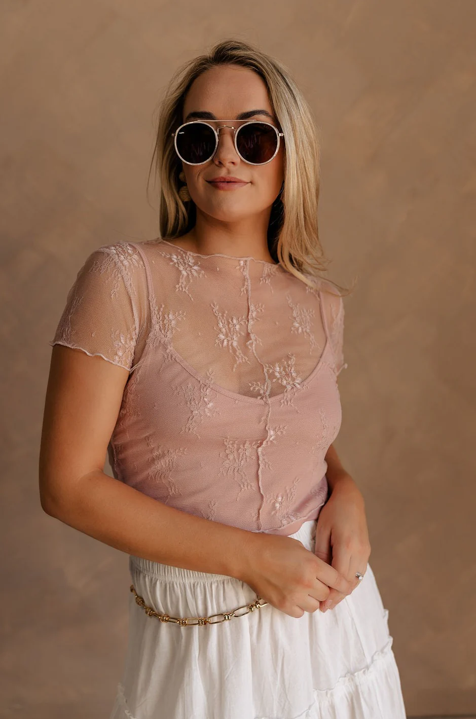 Vanessa Cropped Lace Top