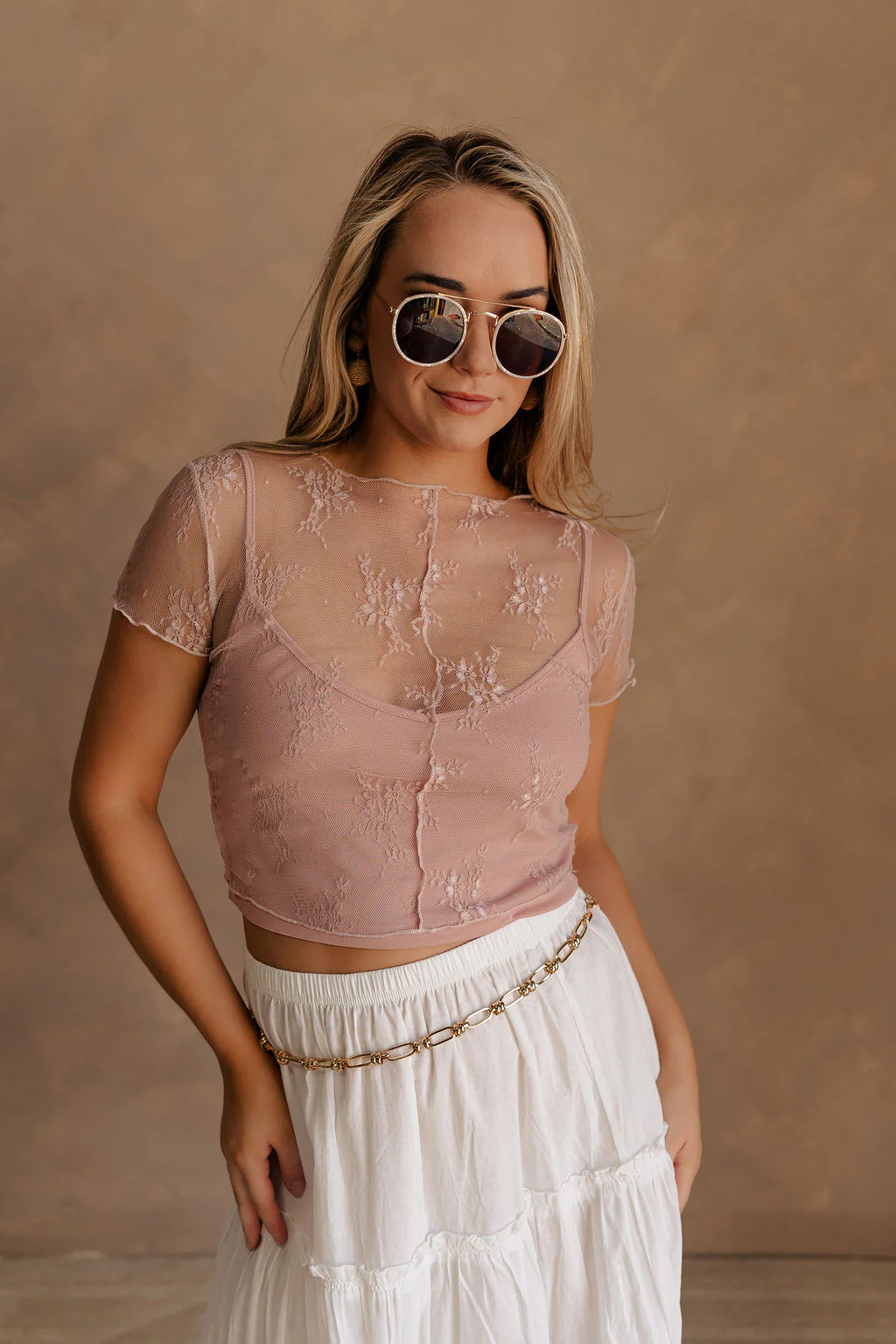 Vanessa Cropped Lace Top - Image 5