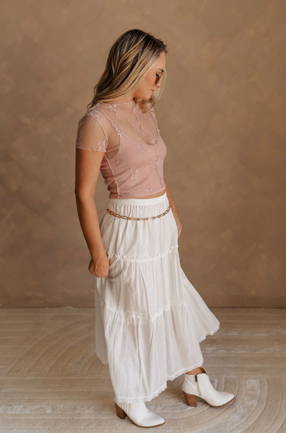Vanessa Cropped Lace Top - Image 6