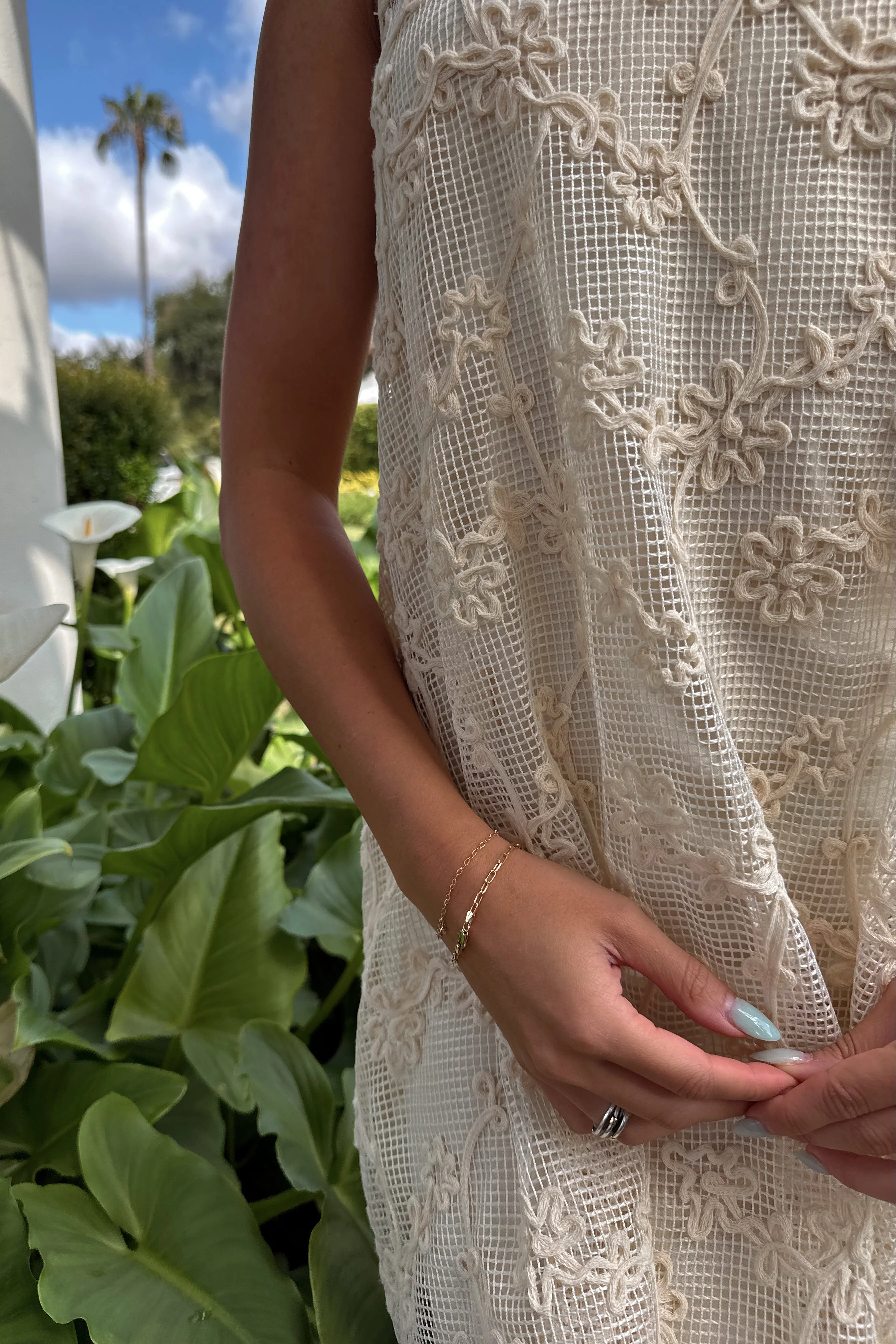 Tara Natural Crochet Mini Dress - Image 6
