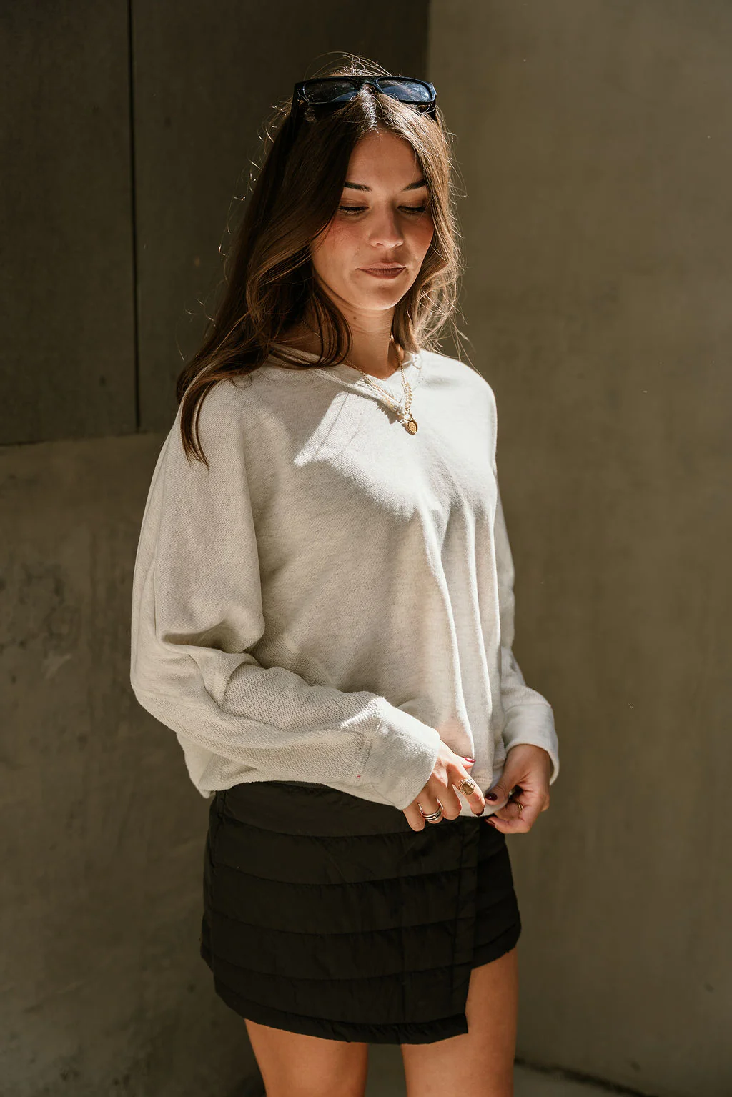 Tayla Oatmeal Long Sleeve Sweatshirt - Image 5