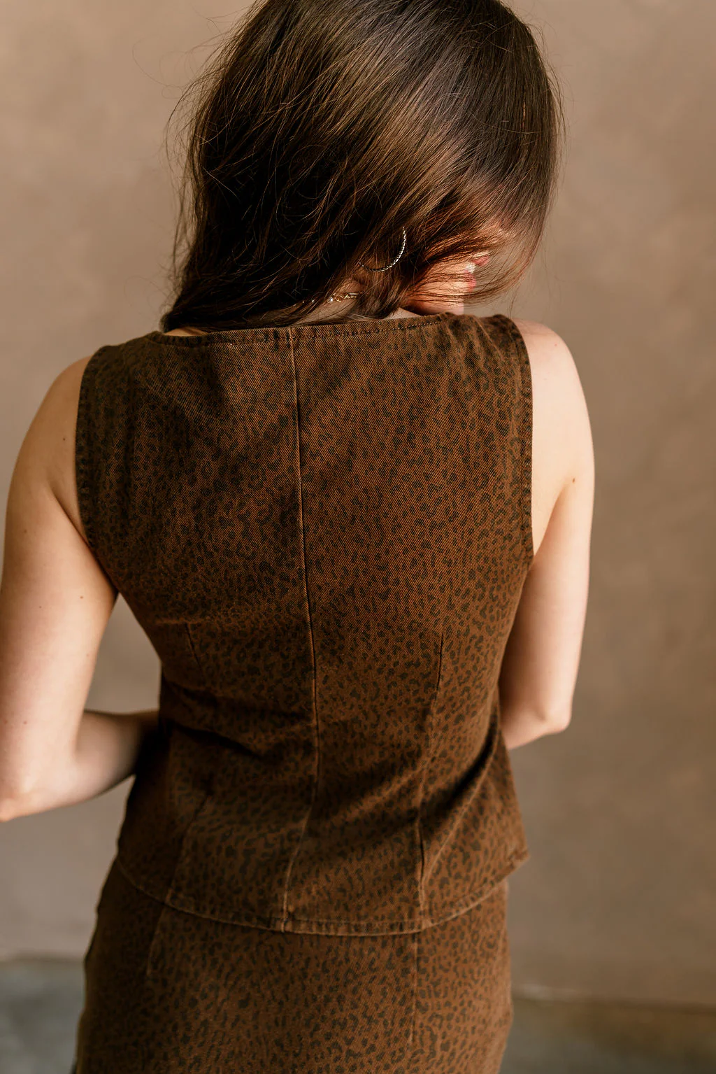 Teagan Brown Leopard Button-Up Top - Image 6