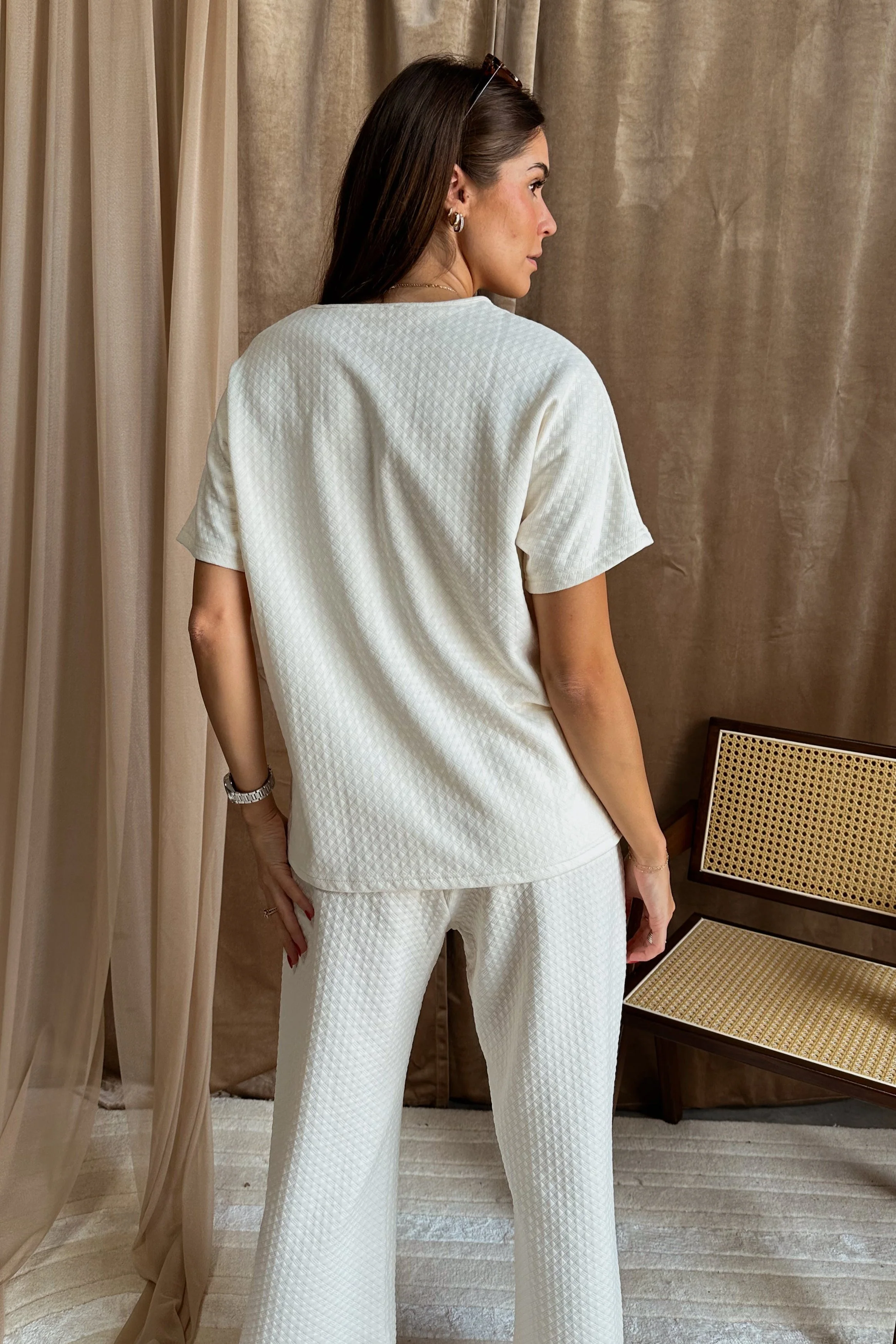 Teagan Ivory Short Sleeve Top - Image 6