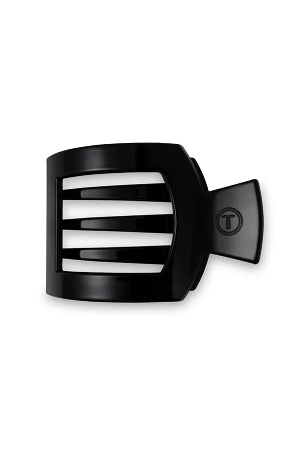 Teleties Jet Black Medium Flat Square Hair Clip