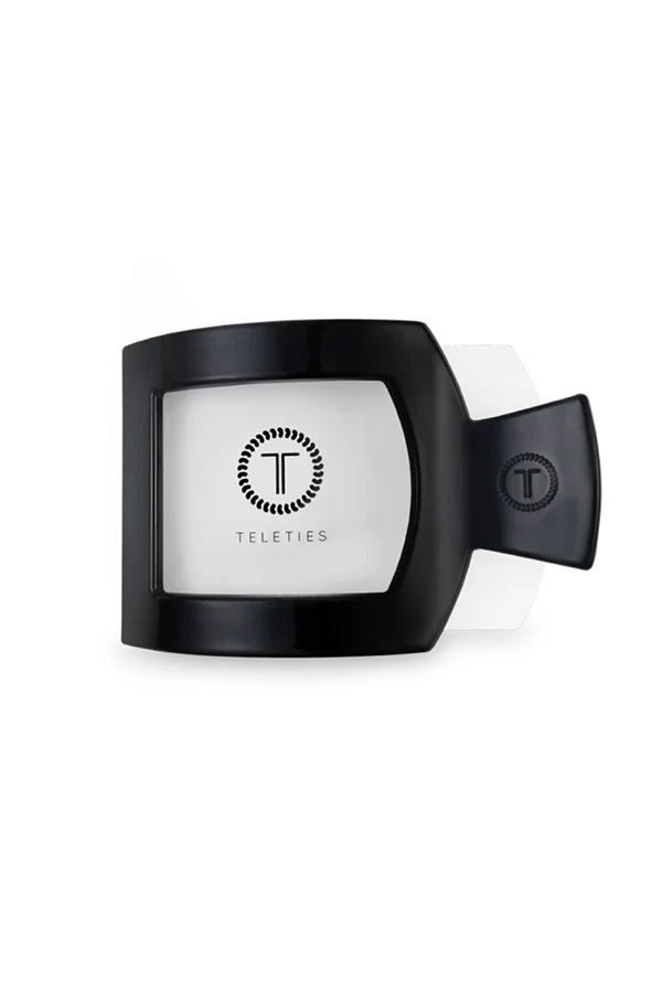Teleties Jet Black Medium Flat Square Hair Clip - Image 2