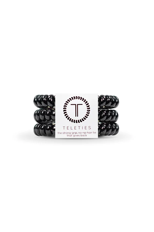 Teleties Jet Black Small Hair Ties