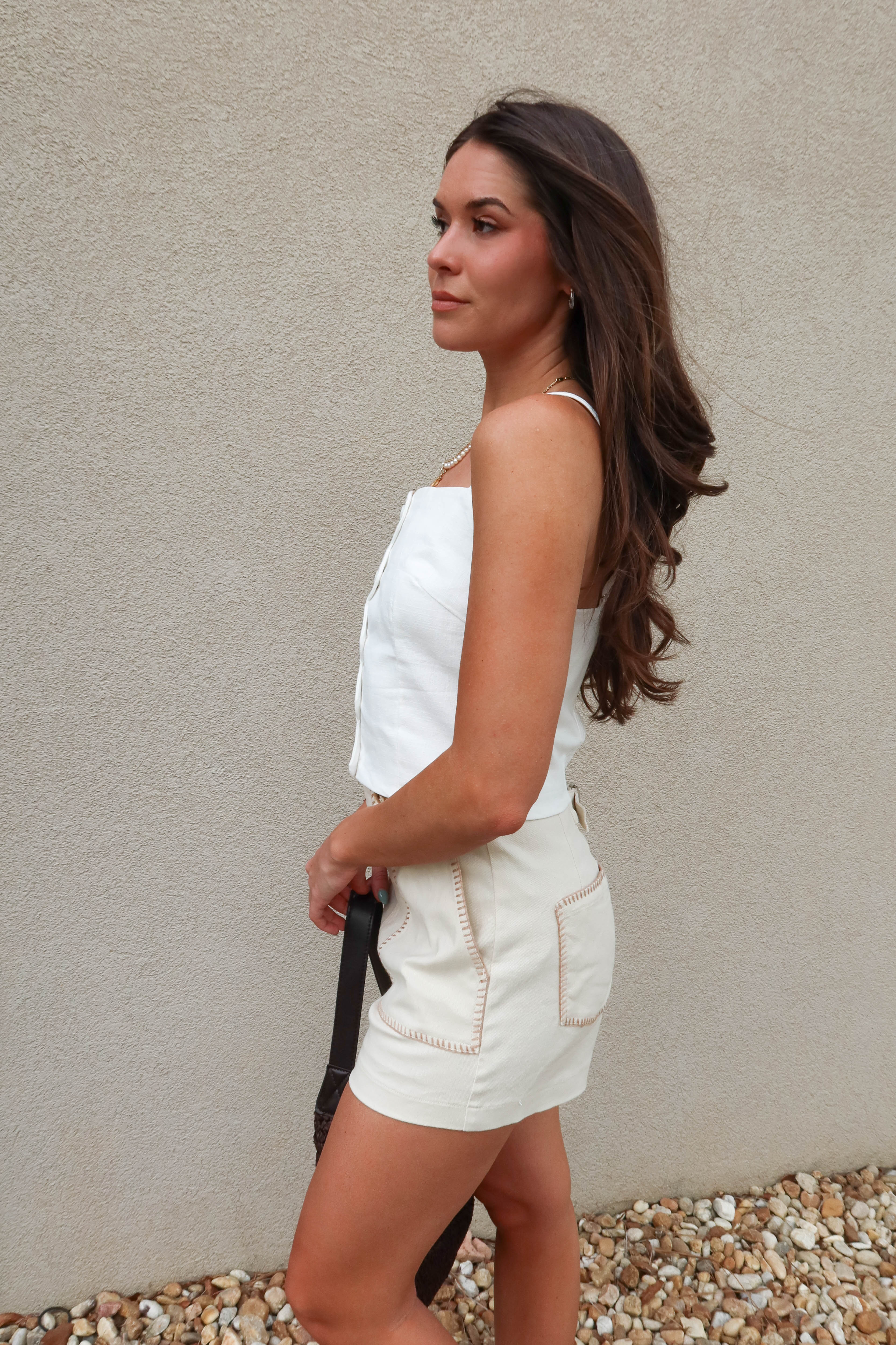Tess White Button-Up Scalloped Tank - Image 5