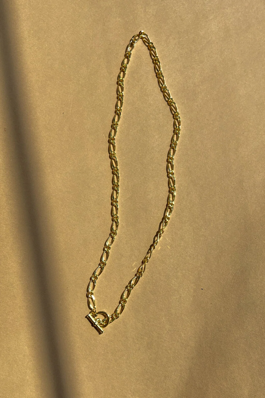 Tessa Gold Chain Lariat Bar Necklace