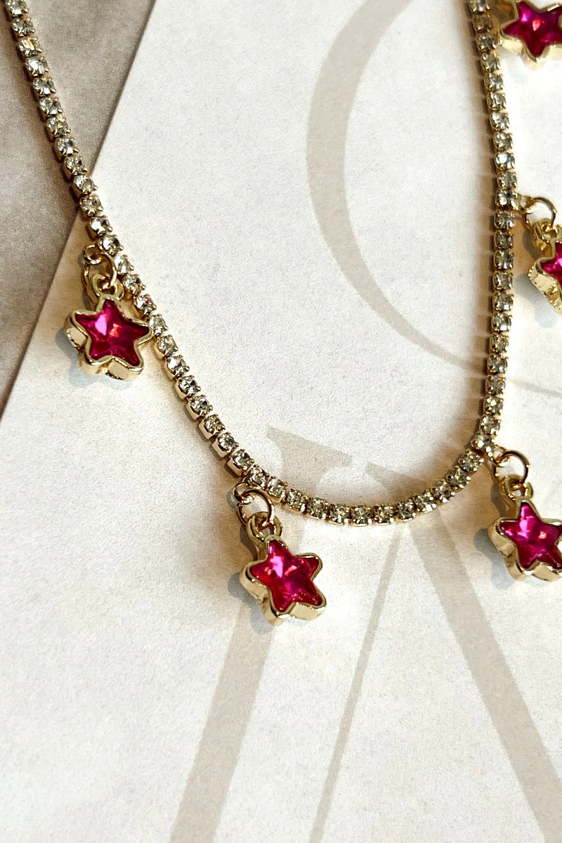 Think Pink Star Necklace