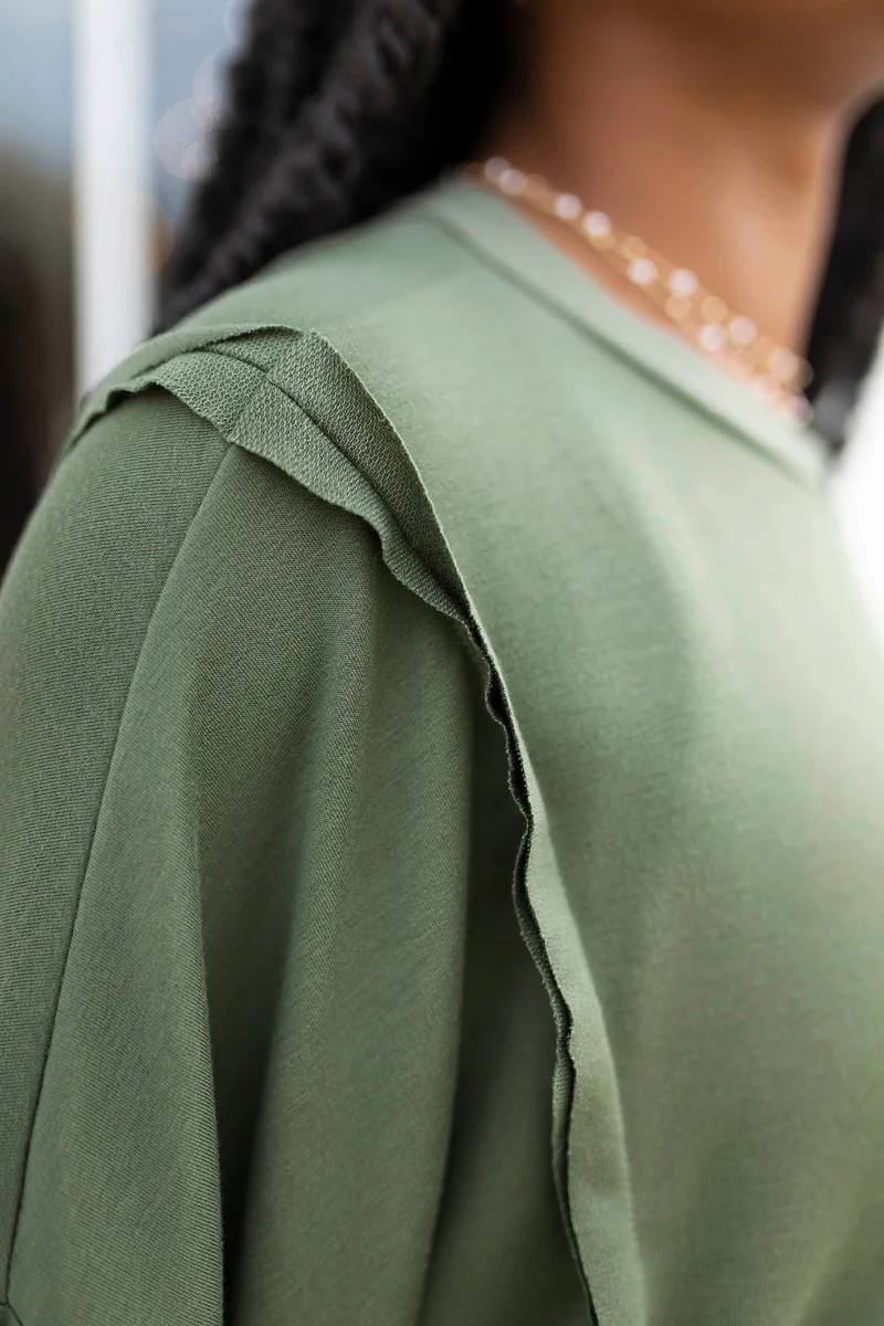 This Is Easy Top in Olive - Image 2