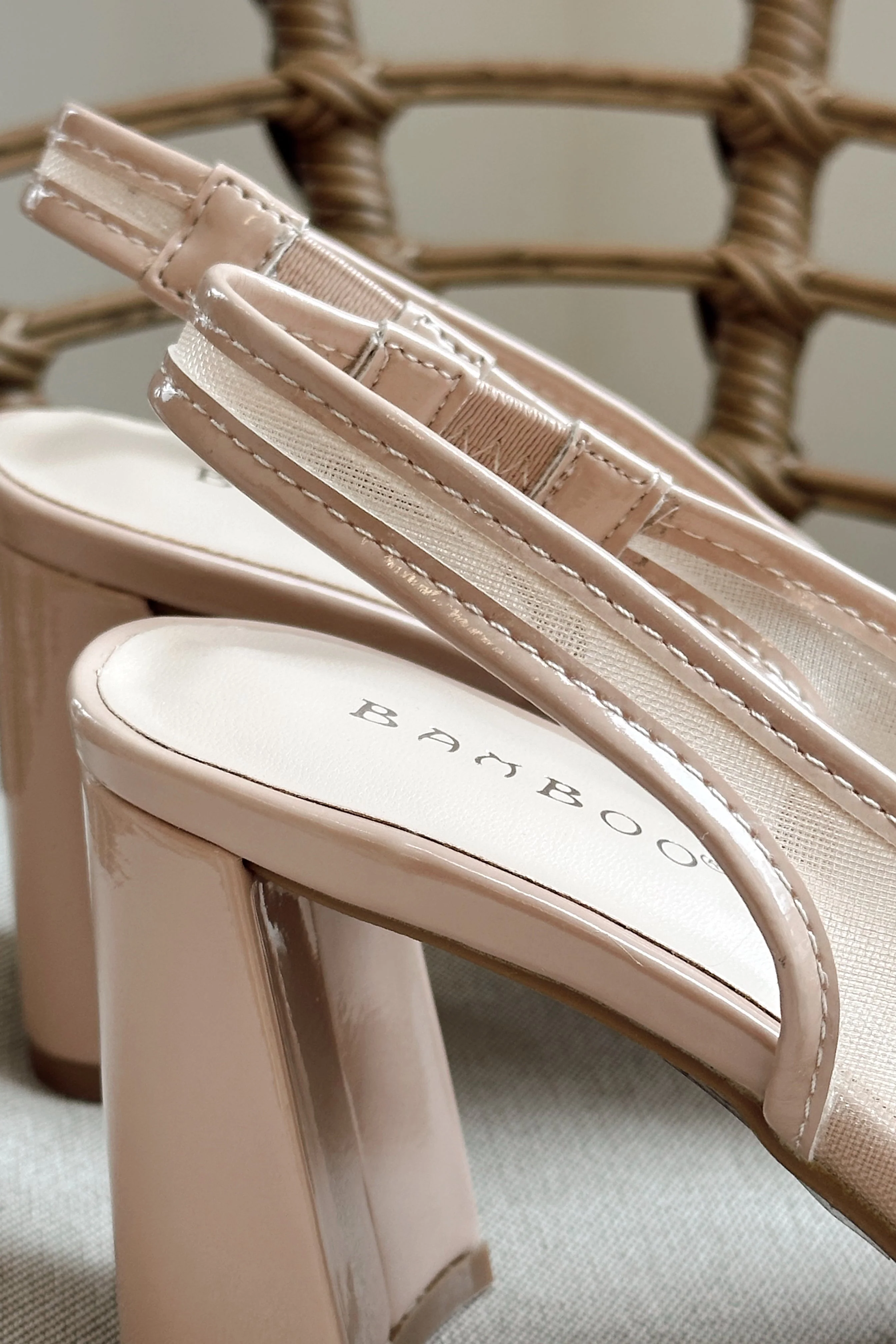 Tiffany Nude Mesh & Patent Pointed Toe Heel - Image 4