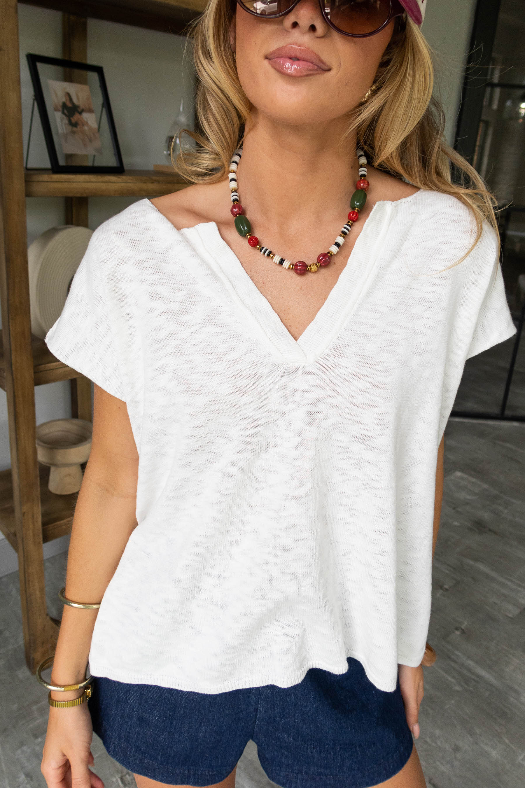 Tomi Ivory Sleeveless Knit Top
