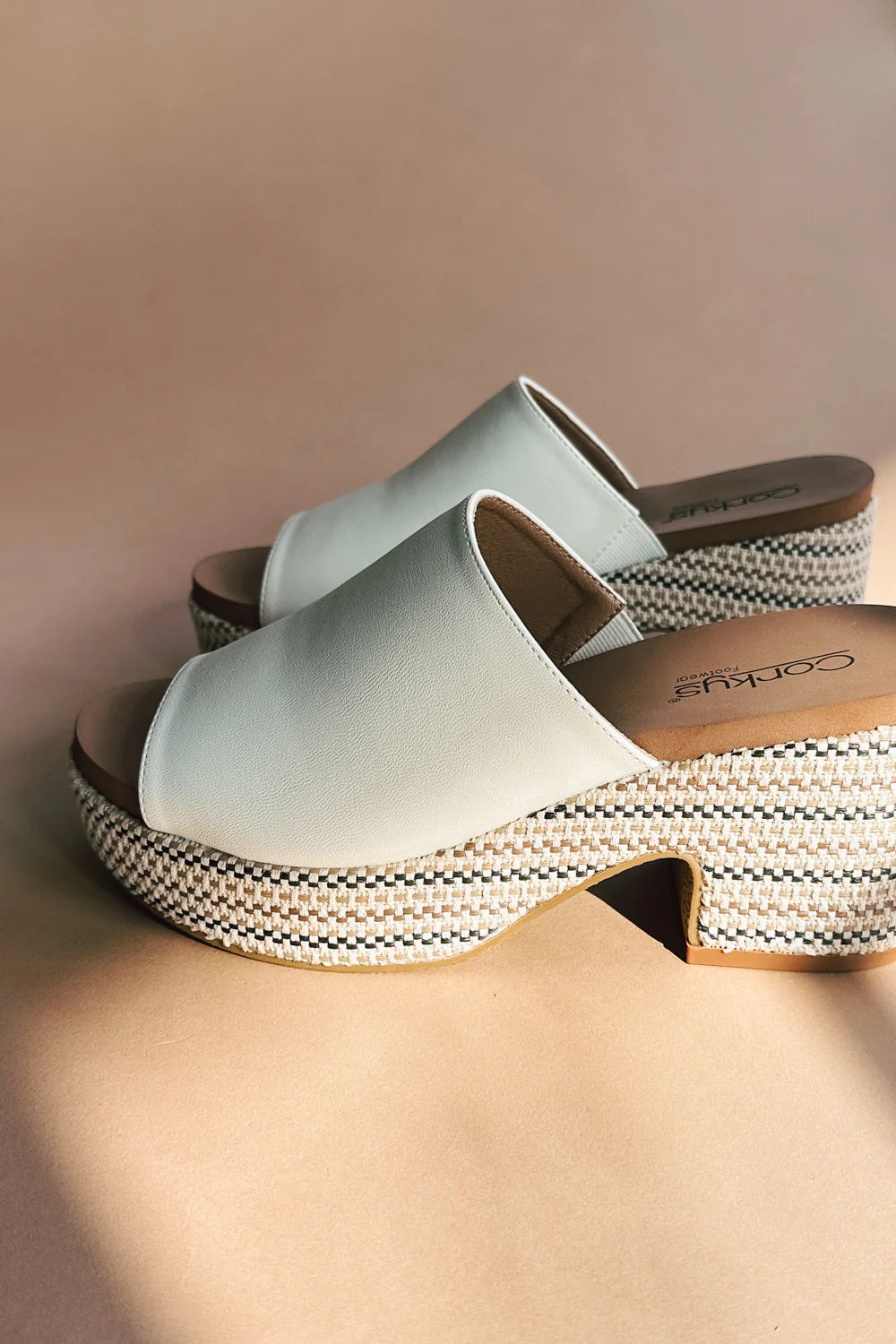 Corkys Totally Buggin Ivory Block Heel Sandal - Image 3