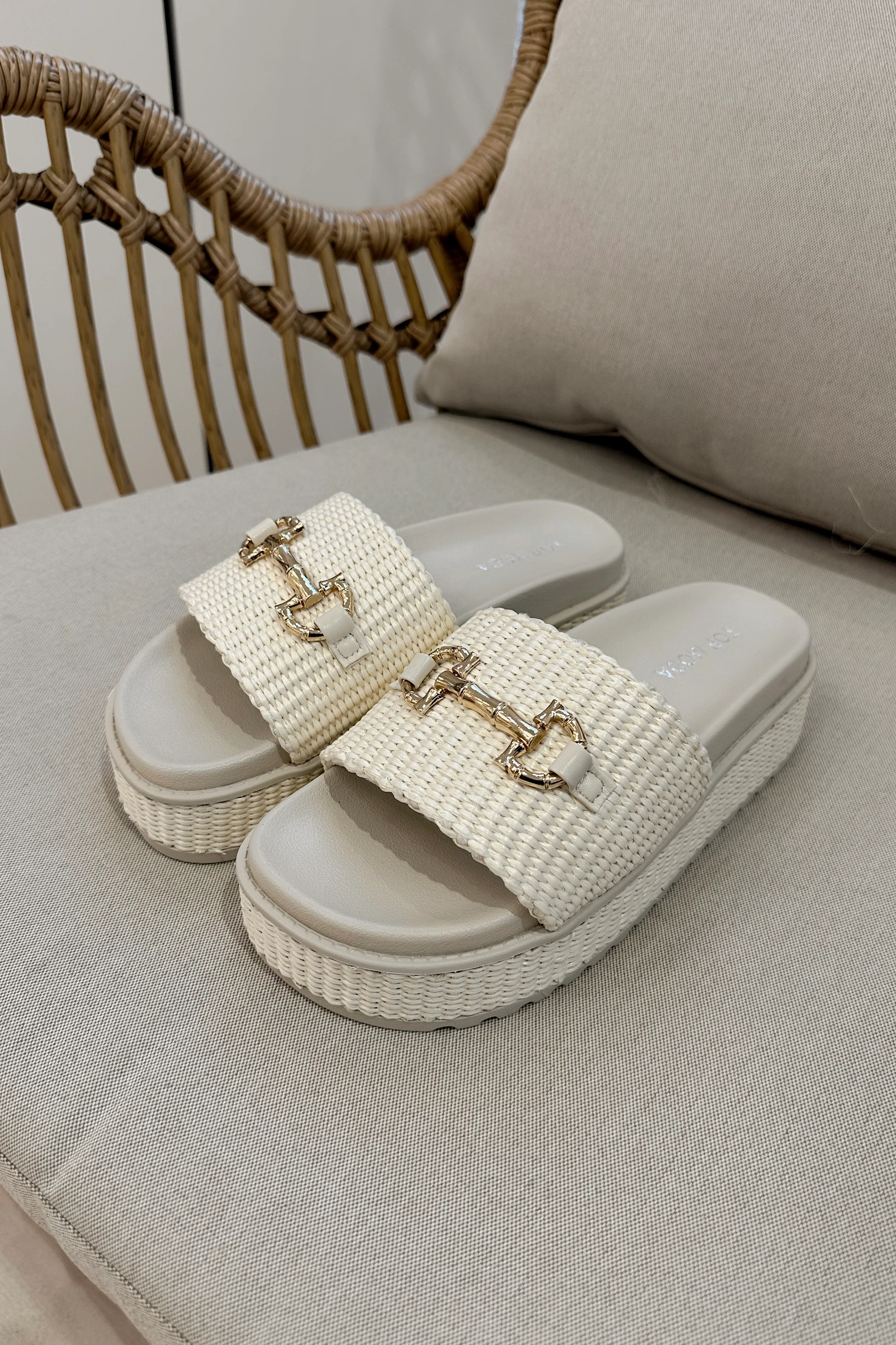 Traci Ivory Raffia Platform Sandal - Image 7