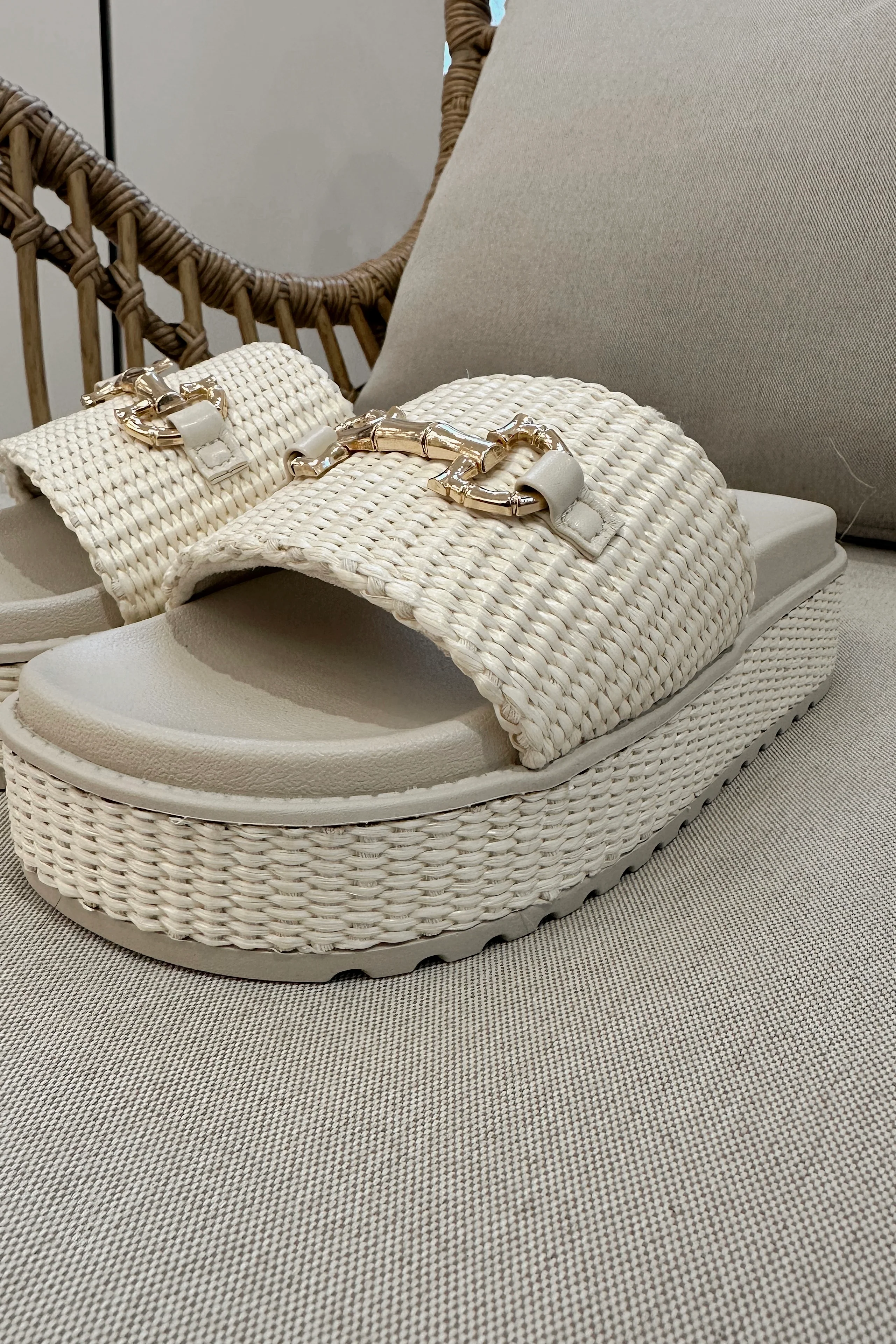 Traci Ivory Raffia Platform Sandal - Image 8