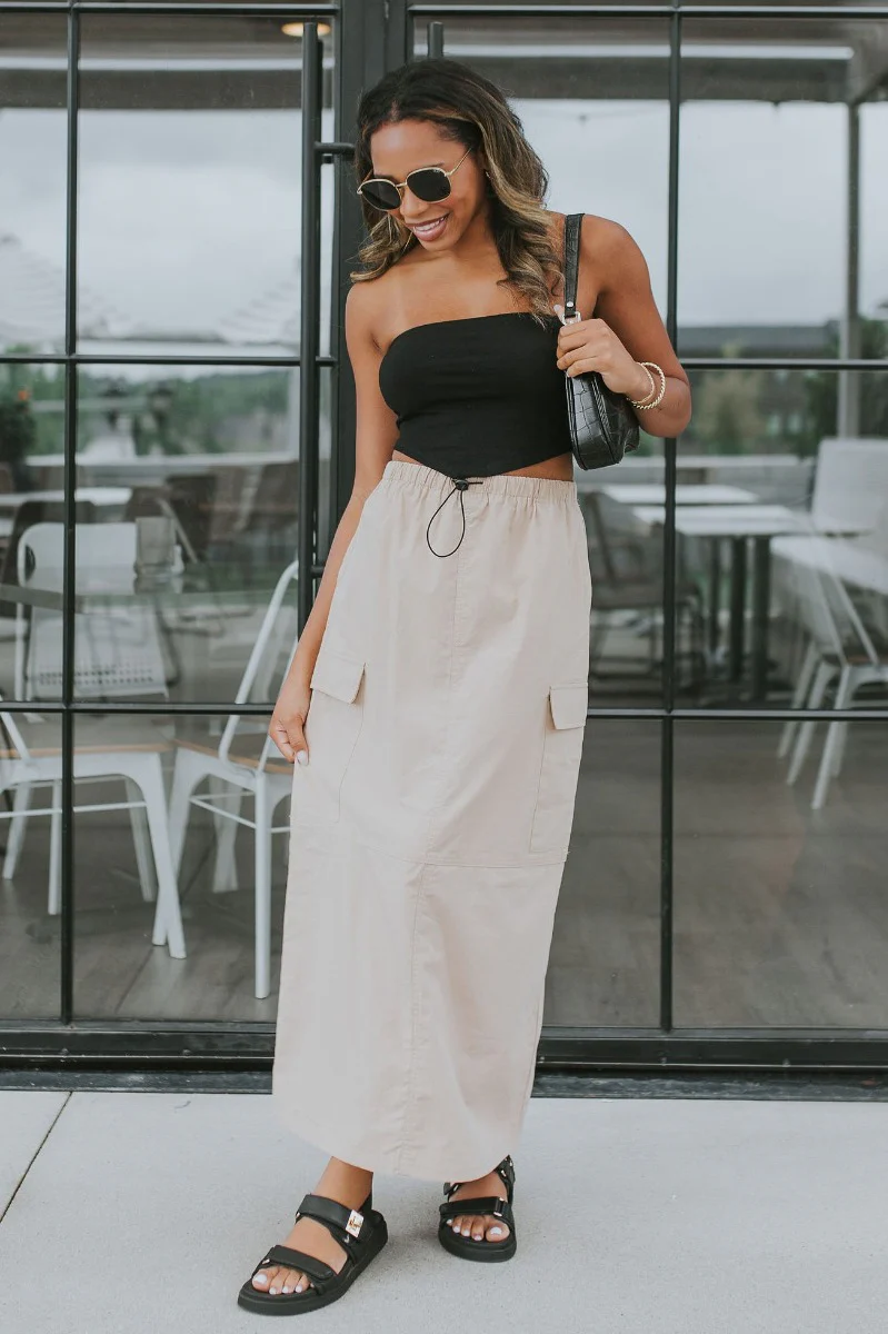 Trend Setter Cargo Midi Skirt