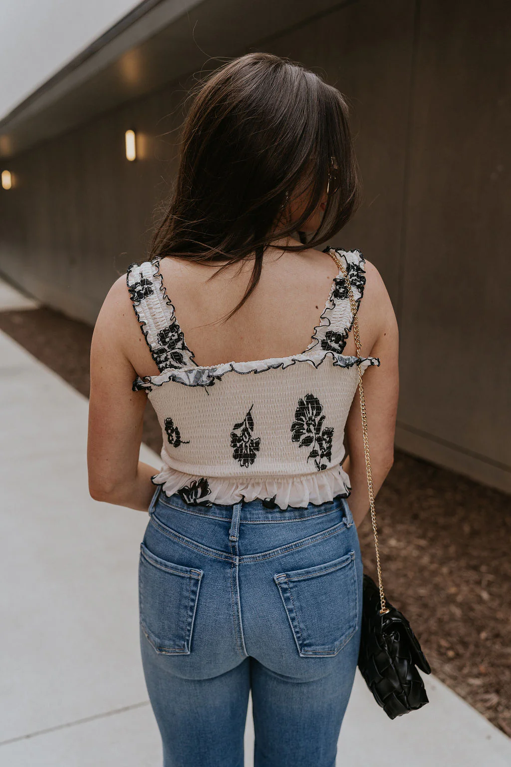 Elaina Black & Cream Floral Tank - Image 7