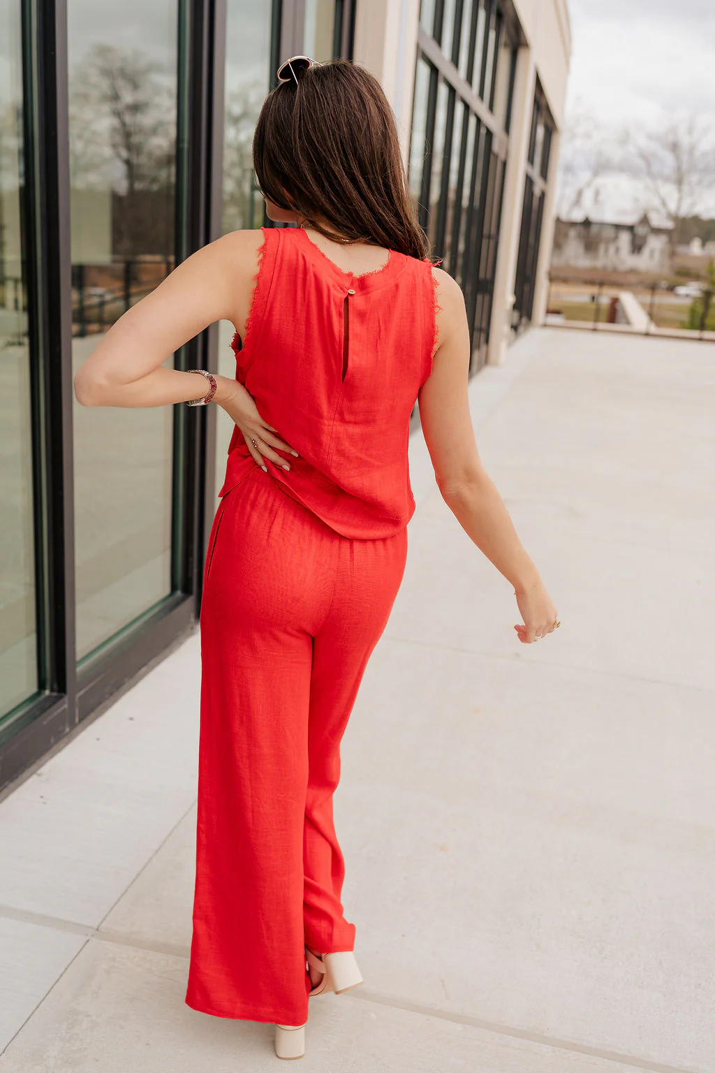 Vada Red Tank Top - Image 4