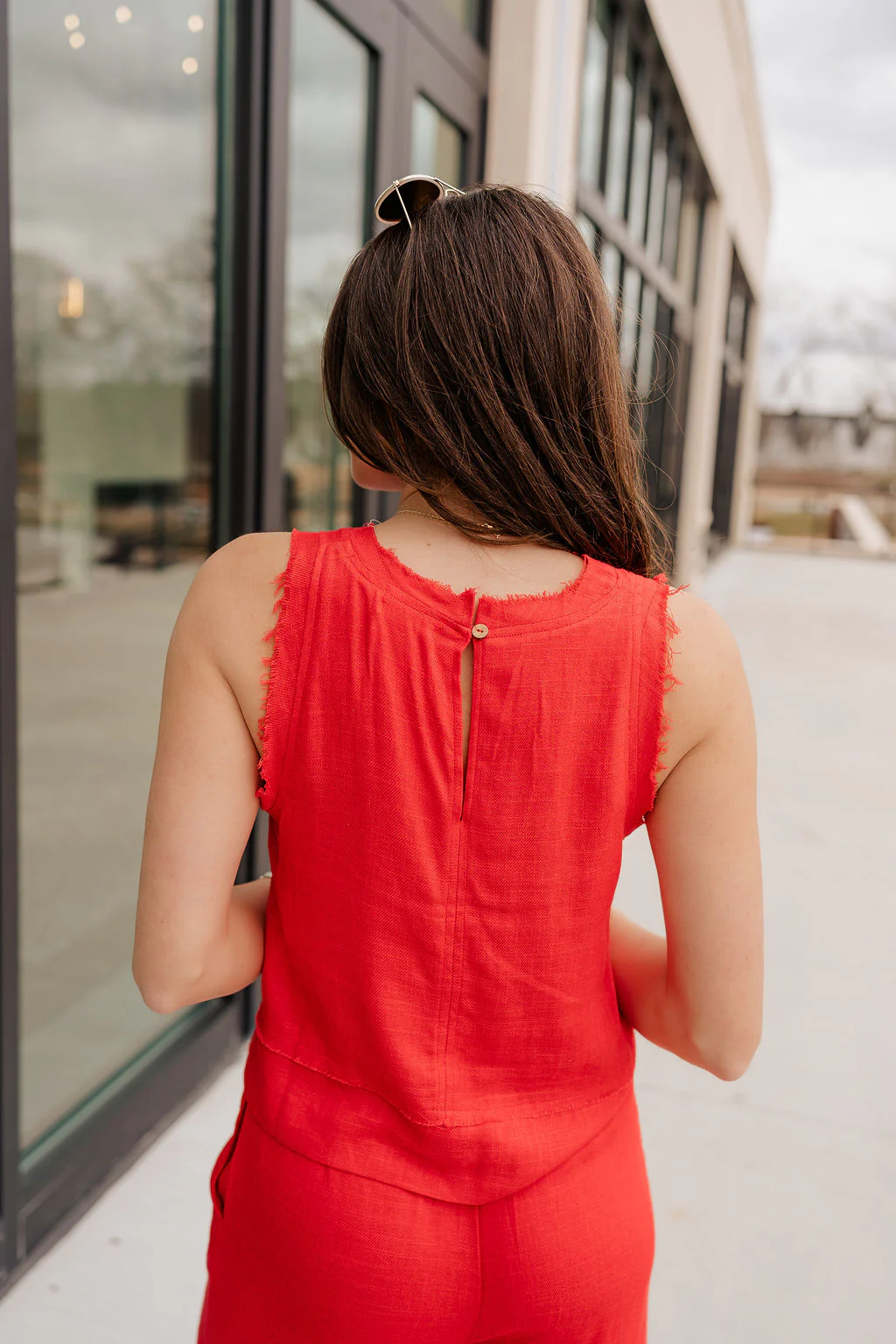 Vada Red Tank Top - Image 5