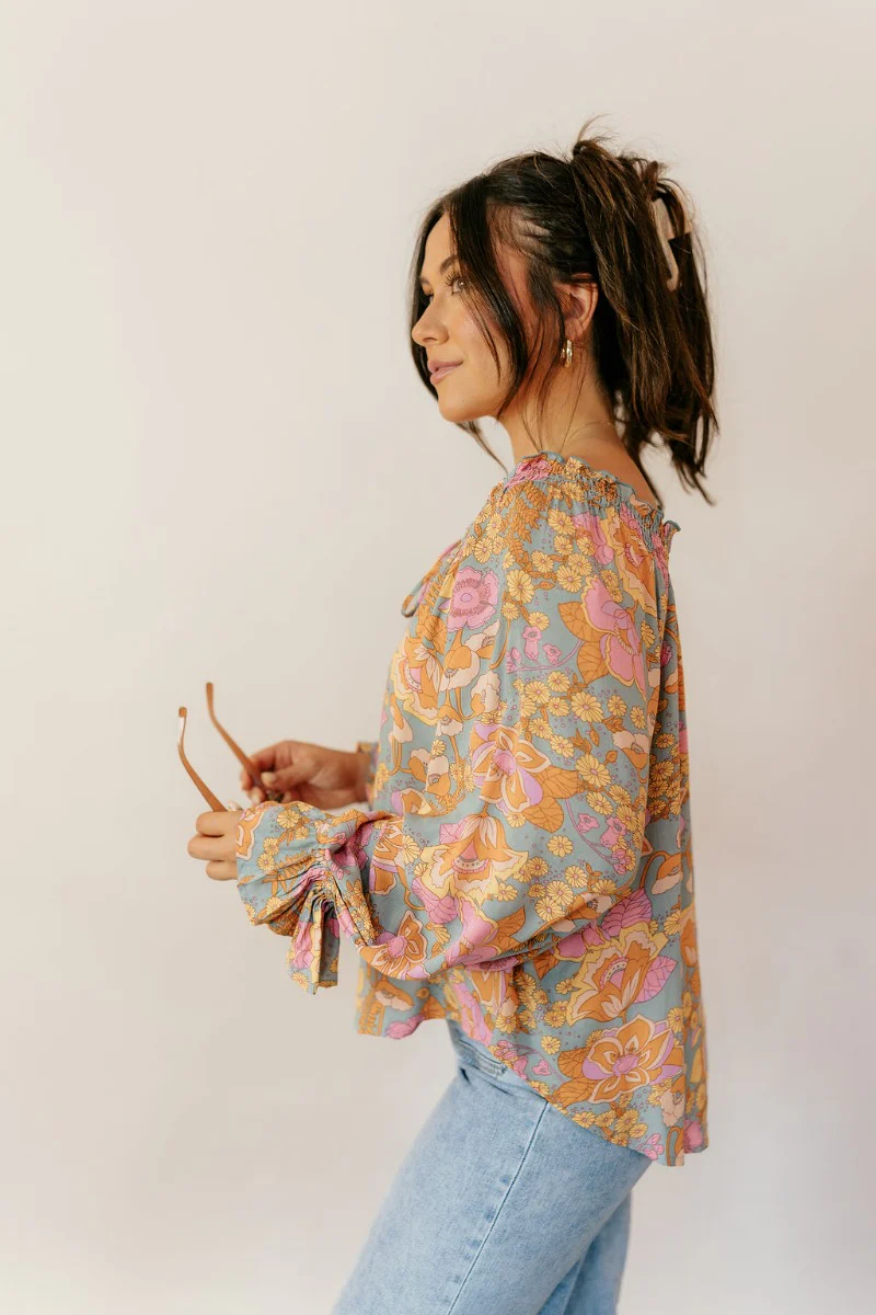 Valencia Floral Long Sleeve Top - Image 5