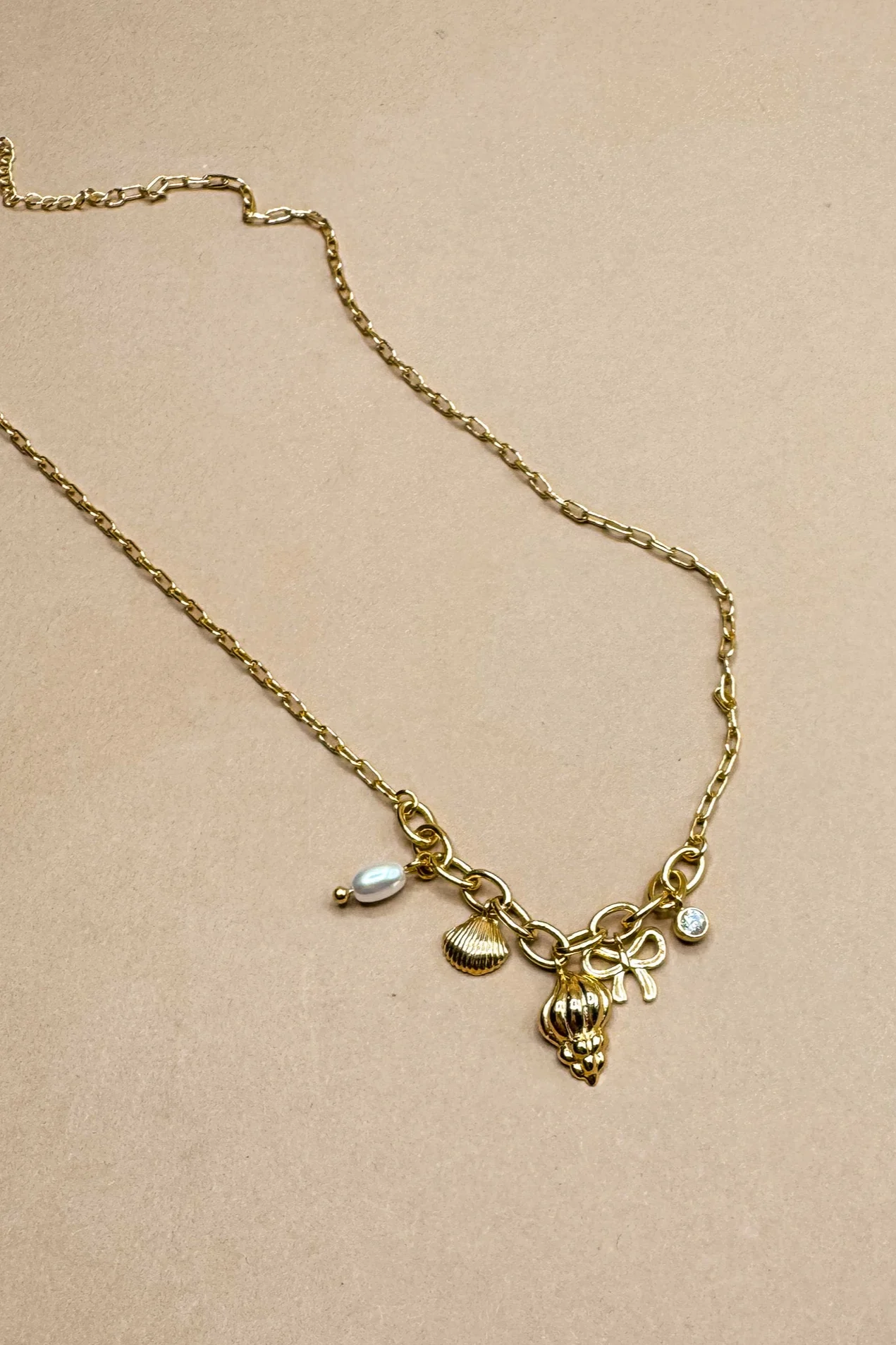 Valeria Gold Chain & Charms Adjustable Necklace - Image 2