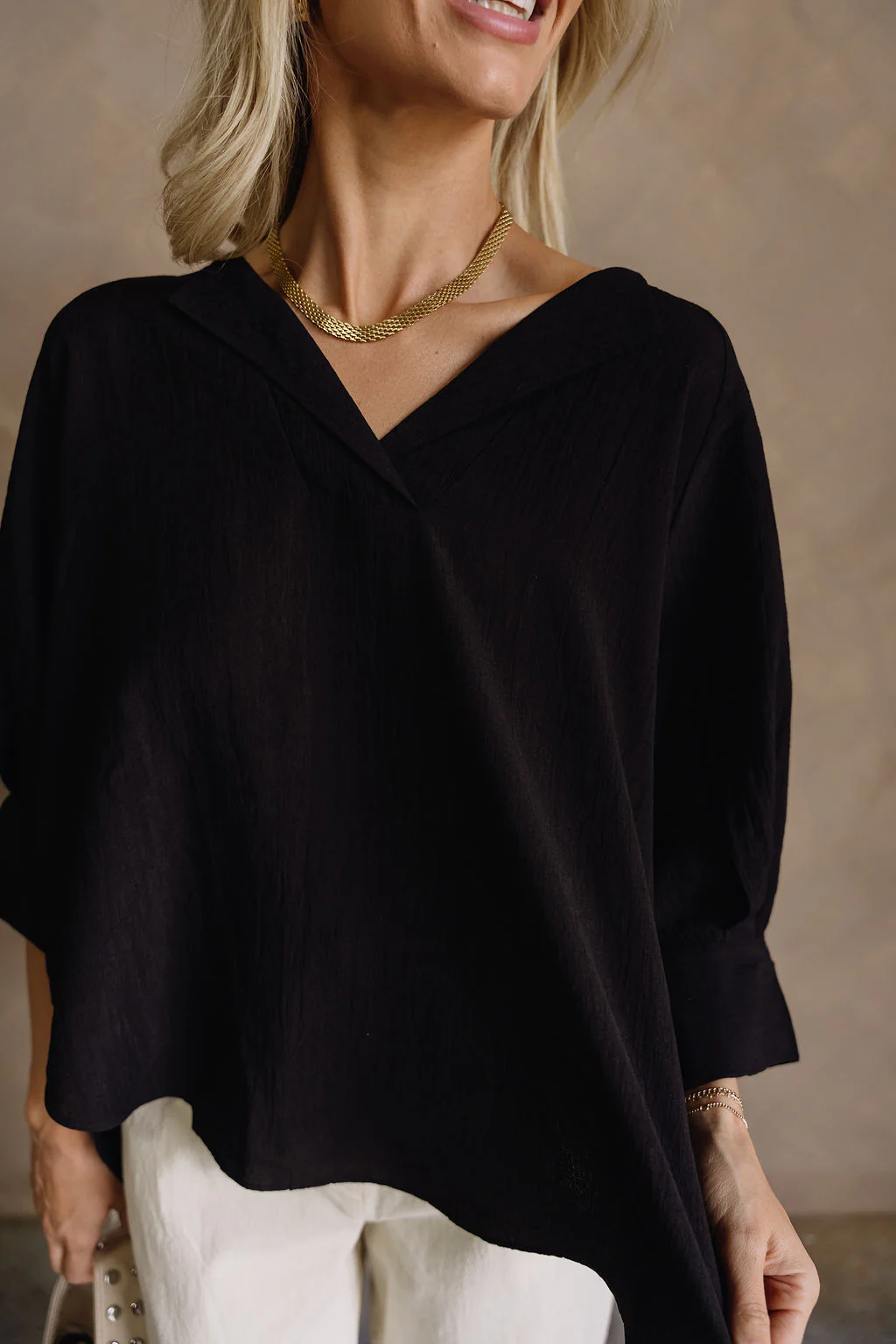 Valerie Black Short Sleeve Top - Image 7