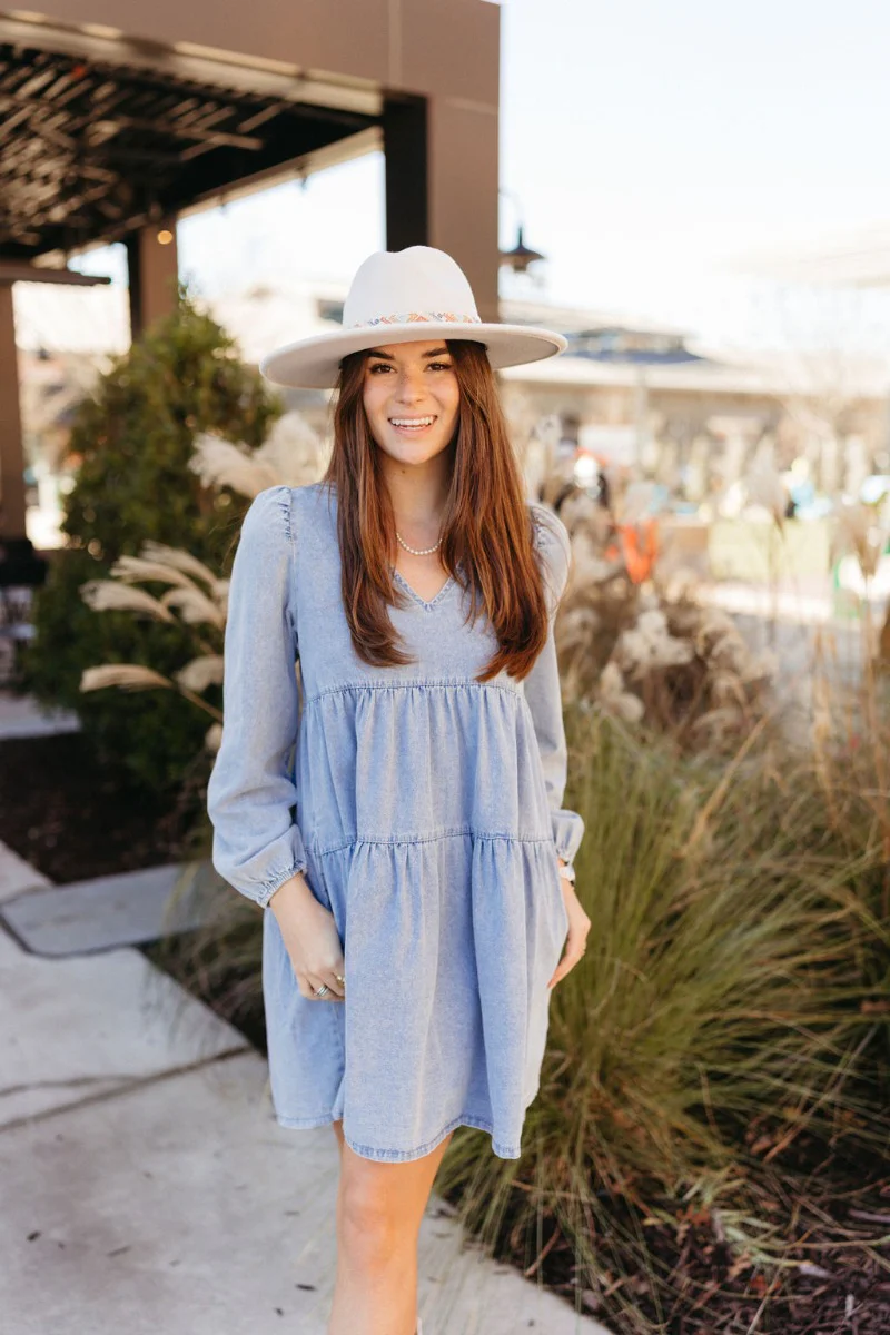Victoria Denim Babydoll Dress - Image 2