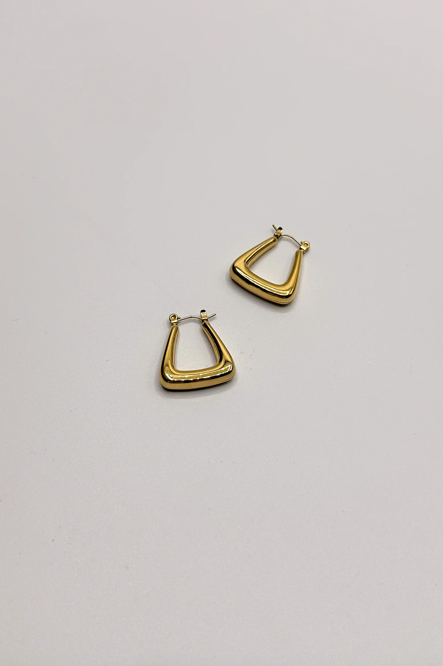 Victoria Gold Triangle Hoops Earring