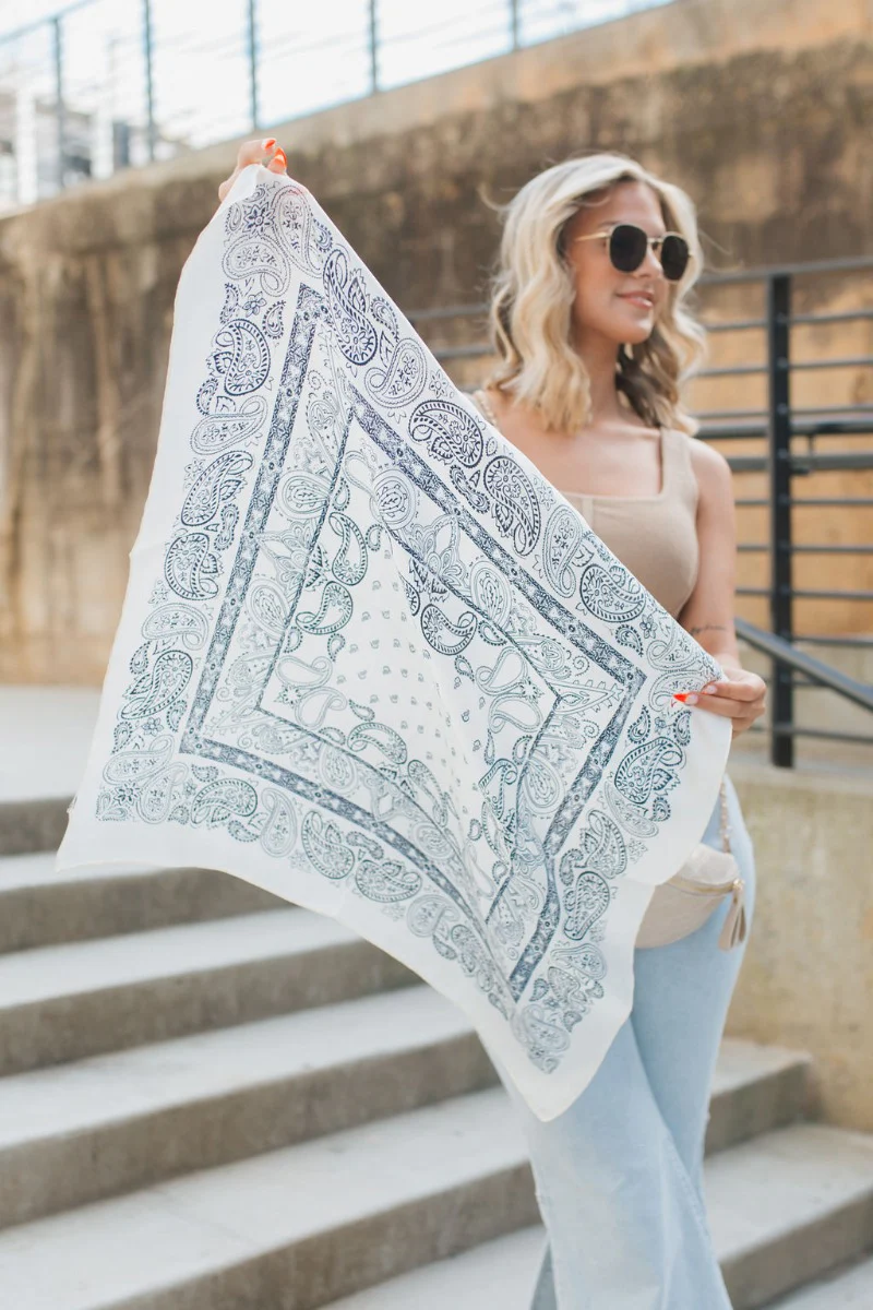 Western Dreams Scarf in Ivory - Image 2