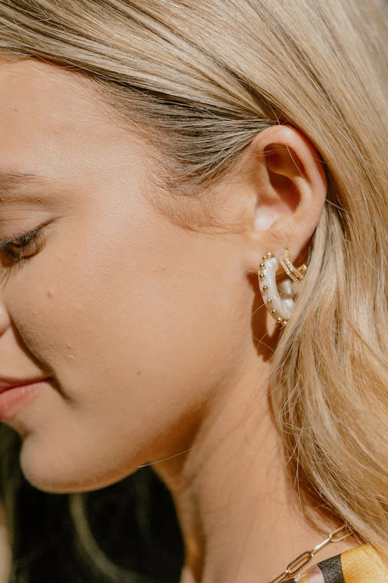 What A Stud Hoop Earrings