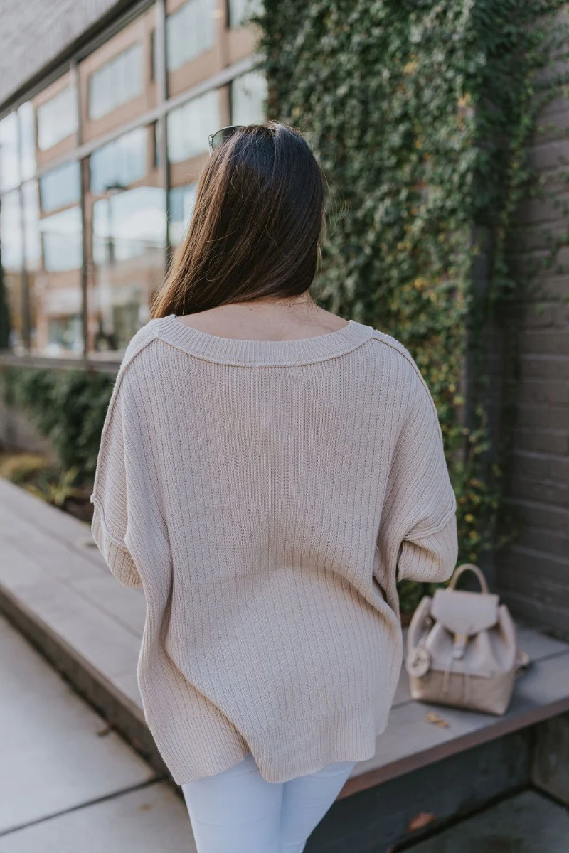 Where You've Been Sweater in Oatmeal - Image 4