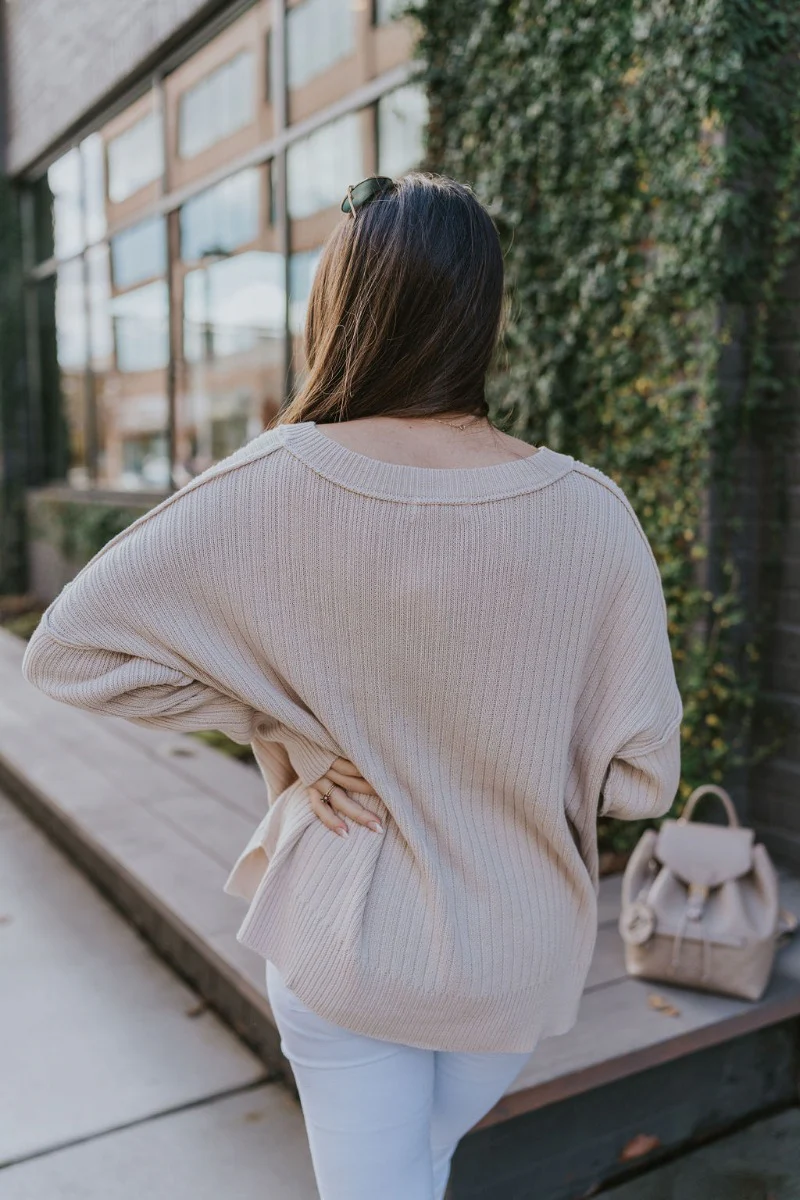 Where You've Been Sweater in Oatmeal - Image 5