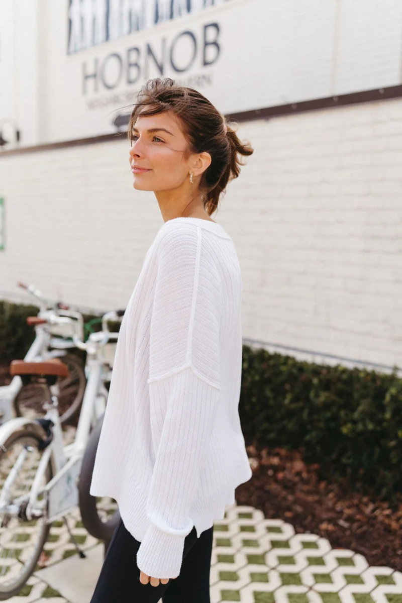 Where You've Been Sweater in White - Image 3